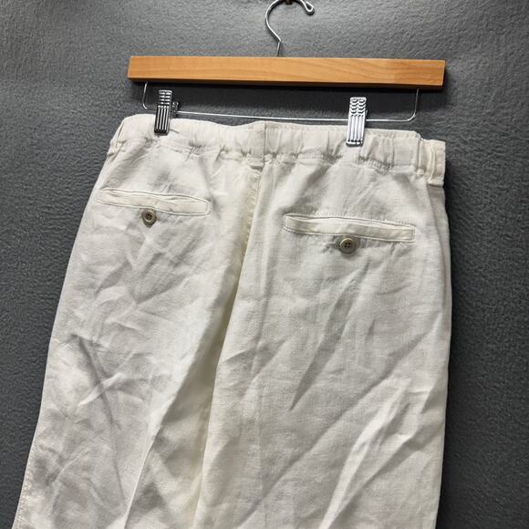 Tommy Bahama Linen Pants Mens Small (30x34 ACTUAL) Stretch White Coastal RELAX - Picture 7 of 8